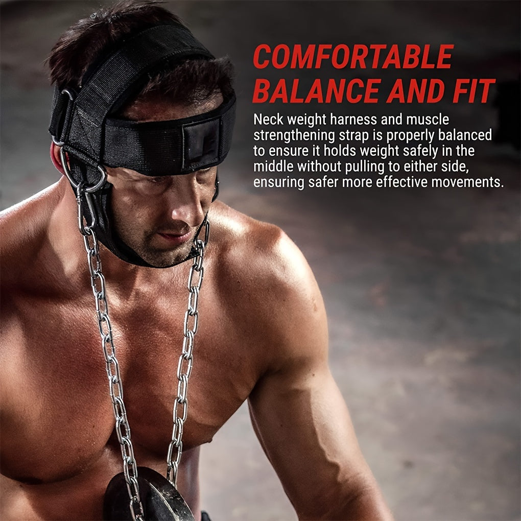 1pc Weight Lifting Training Headband With Chain, Suitable For Strength Training, Muscle Exercise