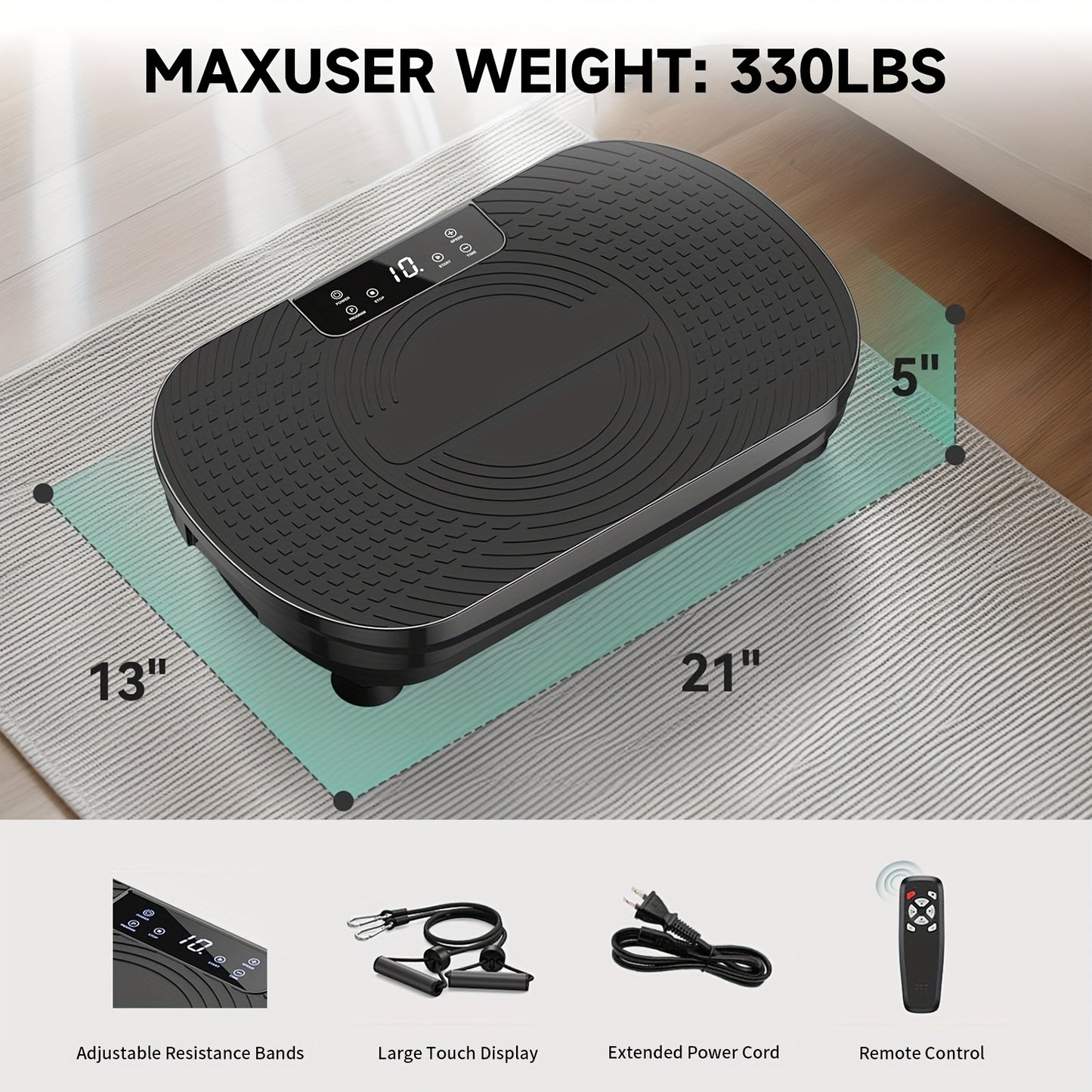 Vibration Plate Equipment- Whole Body Workout Equipment for Women, And Silicone Pedal, Gift Stocking, Christmas Gift for Your Family