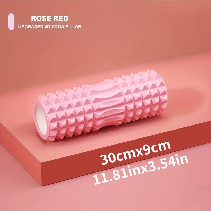 1pc Yoga Massage Roller, Suitable For Pilates, Yoga Exercise, Back Muscle Massage Roller, For Body Shaping, Calf Exercise