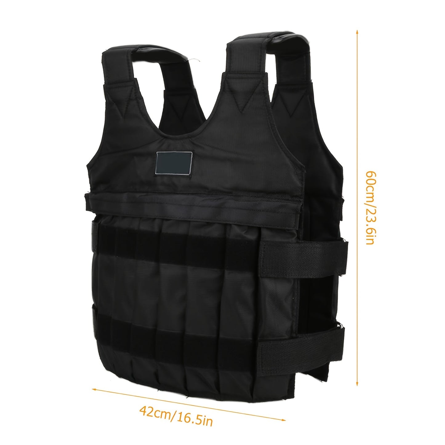 Adjustable Weighted Vest Max Load 20kg 16 Pouches Gym Running Fitness Sports Training Weight Loss Jackets Exercise Waistcoat for Workout Exercise Boxing Training