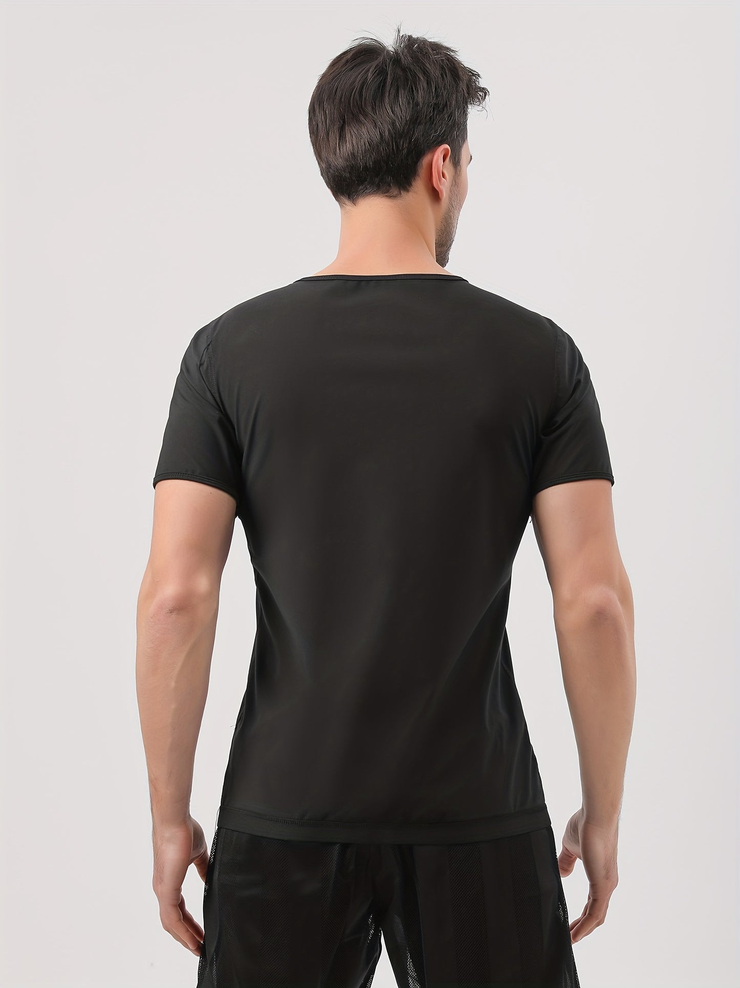 Sauna Shirt For Men, Short Sleeve Sauna Suit For Men Weight Loss, Sweat Body Shaper Sauna Vest For Men Gym Exercise Sauna Top