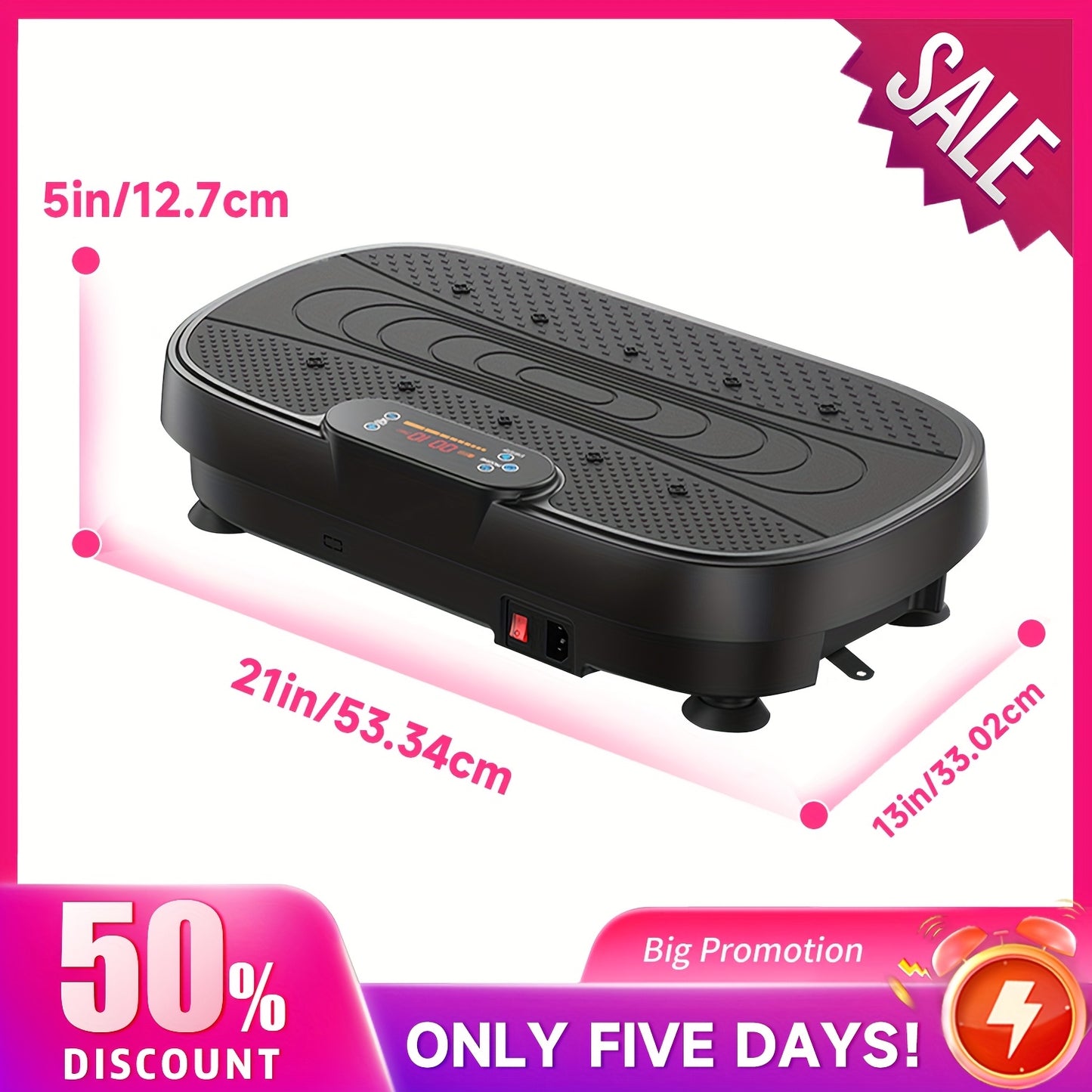Fitness Pedel/ Vibration Plate Exercise Machine, Multiple Preset Modes Vibration Platform, Whole Body Workout Exercise Machine For Body Building, Quiet And Portable, Ideal Home Gym Workout Equipment, Perfect Gift, Without Bat