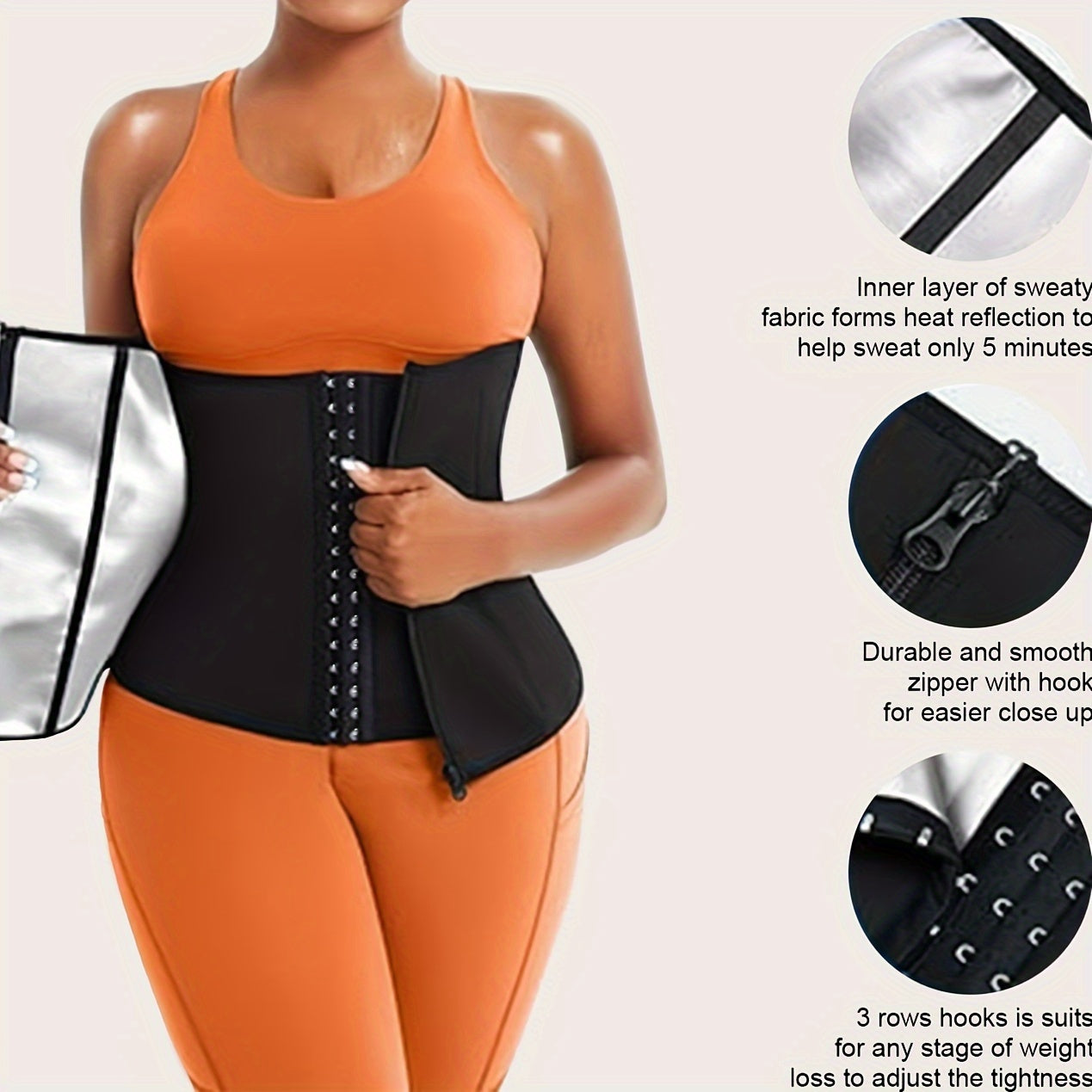 Women's Waist Trainer Trimmer, Slimming Abdomen Belt, Exercise Waist Belt, Sweat-absorbing Belly Belt, Sauna Belt