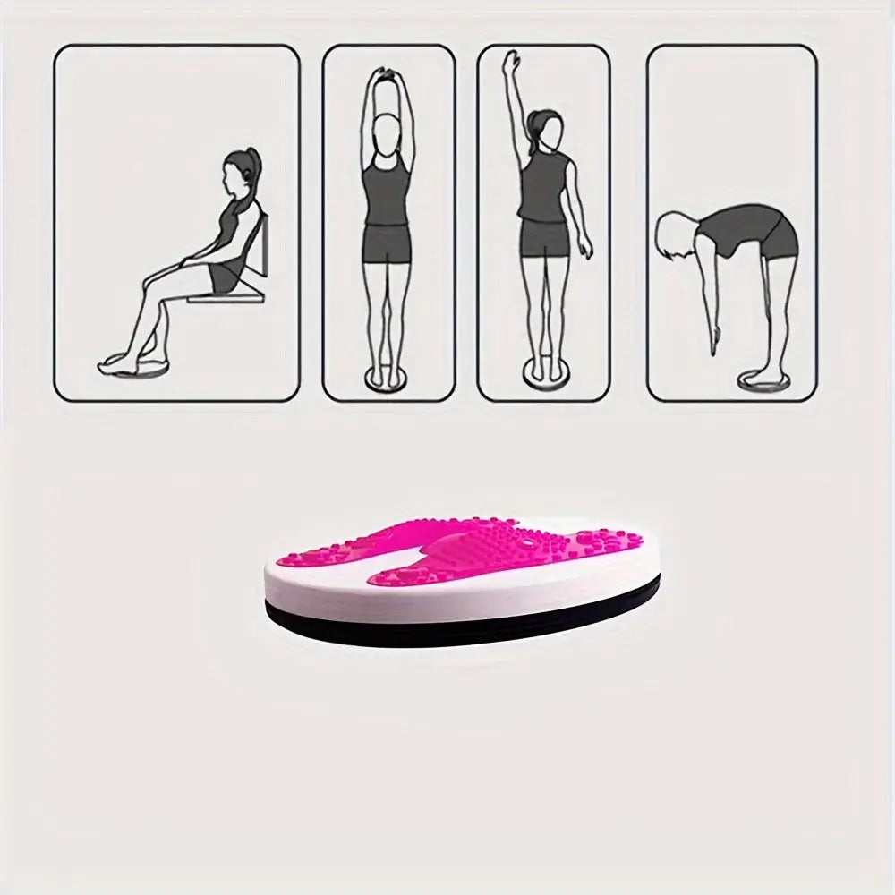 1pc Magnetic Twisting Boards With Pull Rope, Fitness Foot Massage Disc, Balance Board For Yoga, Gym Sport, Exercise, Waist & Hips & Legs Twisting, Body Shaping Nova Trendz