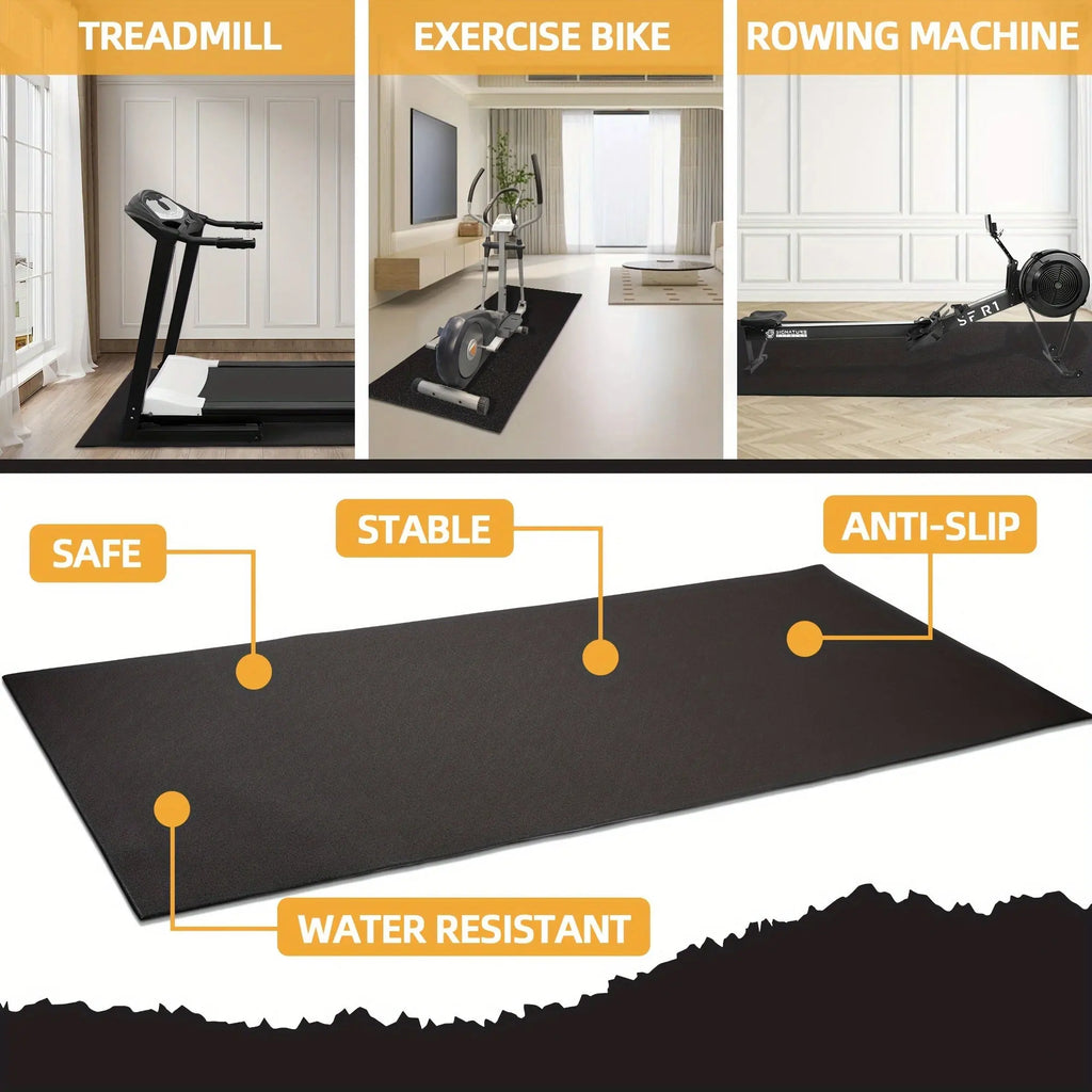 High Density Home Gym Treadmill Exercise Bike Equipment Mat, 1/4" Thick, Multiple Sizes Nova Trendz