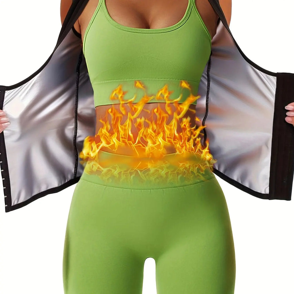 [Sweat Vest] Women Sweat Vest - Sauna Suit with Hook for Women -Sweat Suit Sauna Vest Tank Top Waist Trainer forWorkout Exercise Nova Trendz
