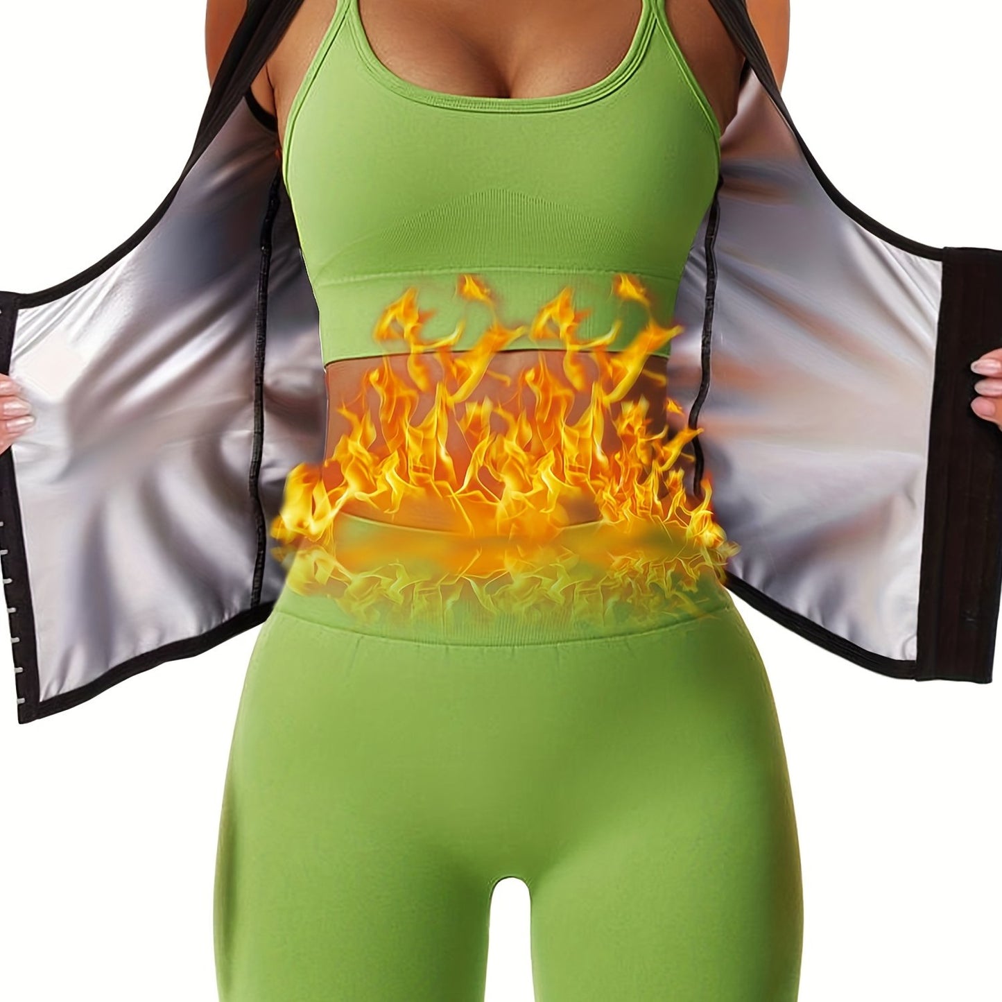 [Sweat Vest] Women Sweat Vest - Sauna Suit with Hook for Women -Sweat Suit Sauna Vest Tank Top Waist Trainer forWorkout Exercise