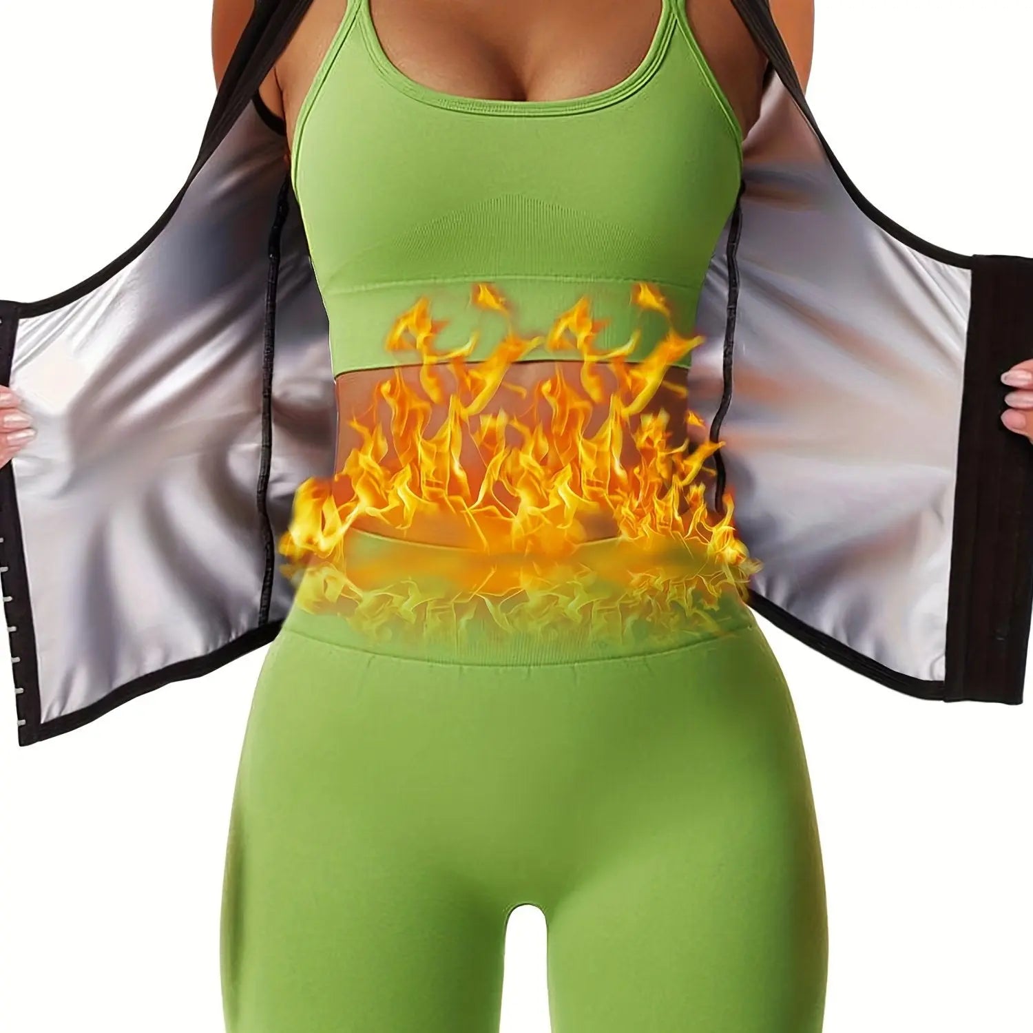 [Sweat Vest] Women Sweat Vest - Sauna Suit with Hook for Women -Sweat Suit Sauna Vest Tank Top Waist Trainer forWorkout Exercise Nova Trendz