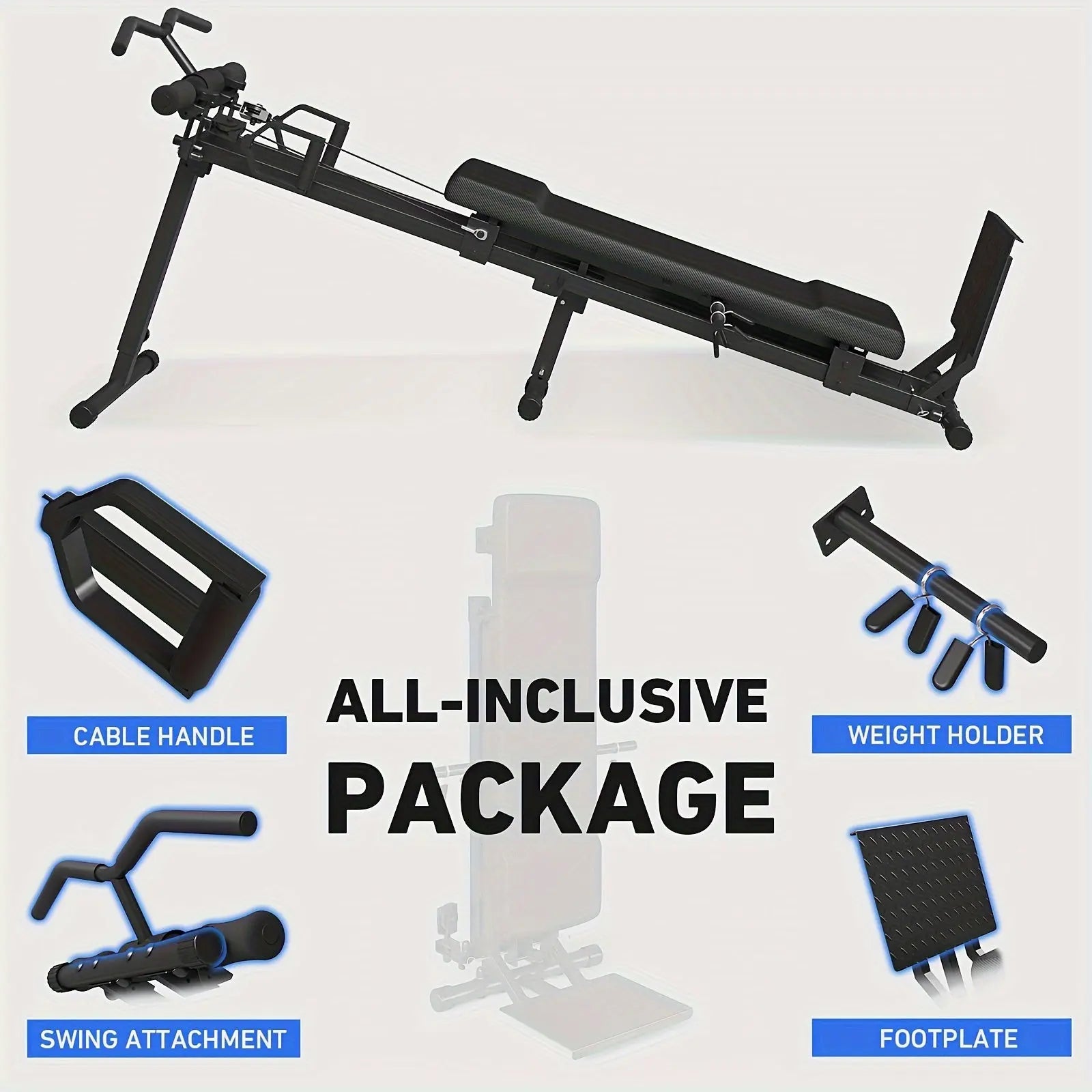 1 Total Gym Bench Press - Versatile Indoor Home Gym Workout Equipment, Black Iron with Adjustable Backrest and Arm Support, Ideal for Full Body Strength Training, Gym Accessories Nova Trendz