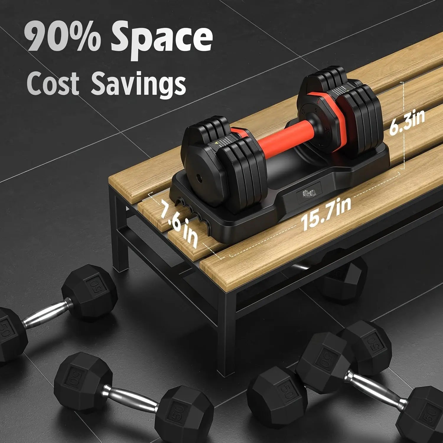 [UKEEP Dumbbells] UKEEP 25LB Adjustable Dumbbells | A Pair, Adjustable Weights Dumbbells Set, Anti-Slip Fast By Turning Handle, Black Dumbbell with Tray, Hand Grip, Dumbbell, Barbell, Kettlebell, Home Gym Fitness Workout Equi Nova Trendz