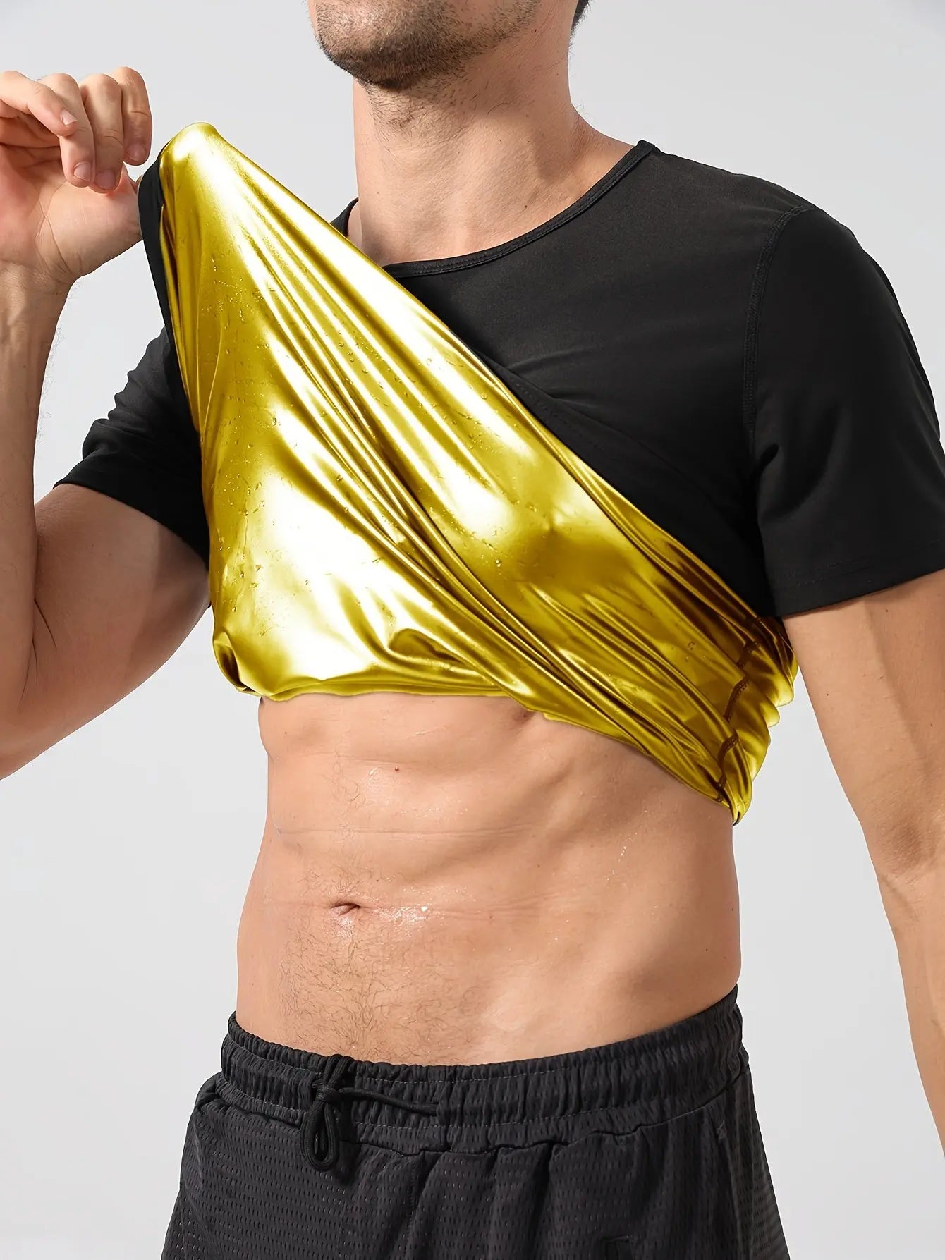 Sauna Shirt For Men, Short Sleeve Sauna Suit For Men Weight Loss, Sweat Body Shaper Sauna Vest For Men Gym Exercise Sauna Top Nova Trendz