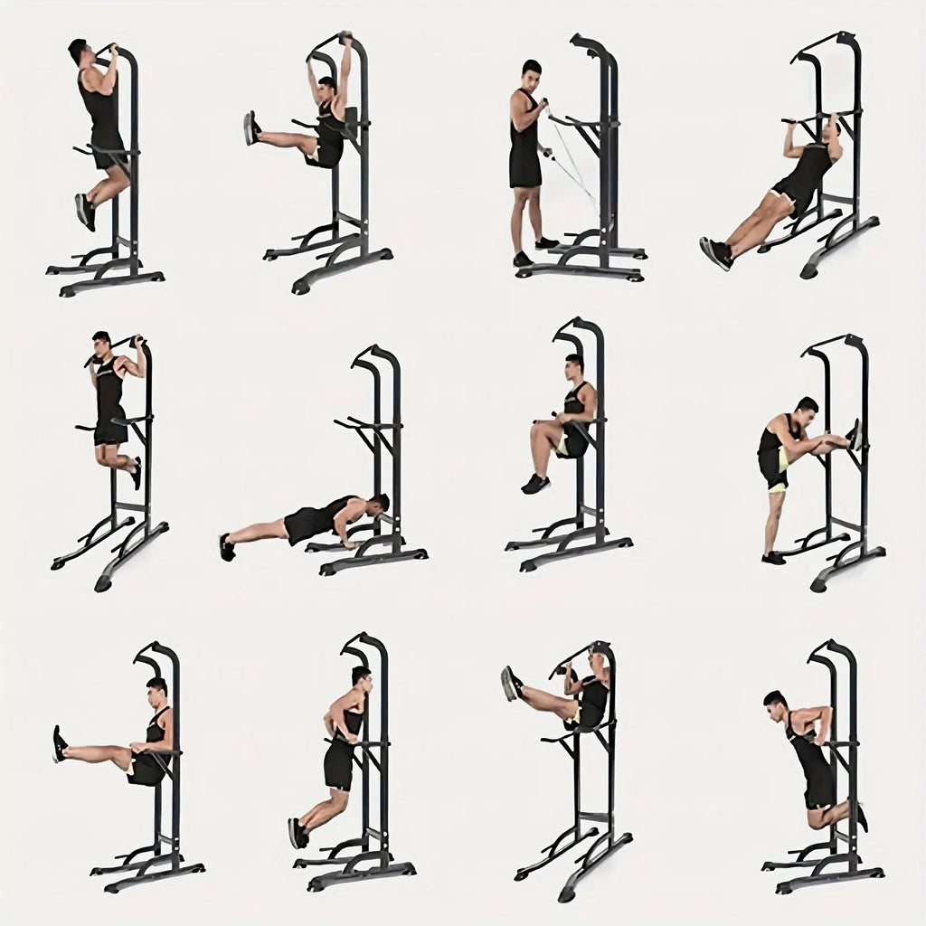 [Power Tower] Adjustable Power Tower | Pull Up Bar Stand Dip Station Workout Equipment Multi-Function Strength Training Exercise Equipment for Men Women Home Gym 330LBS Nova Trendz