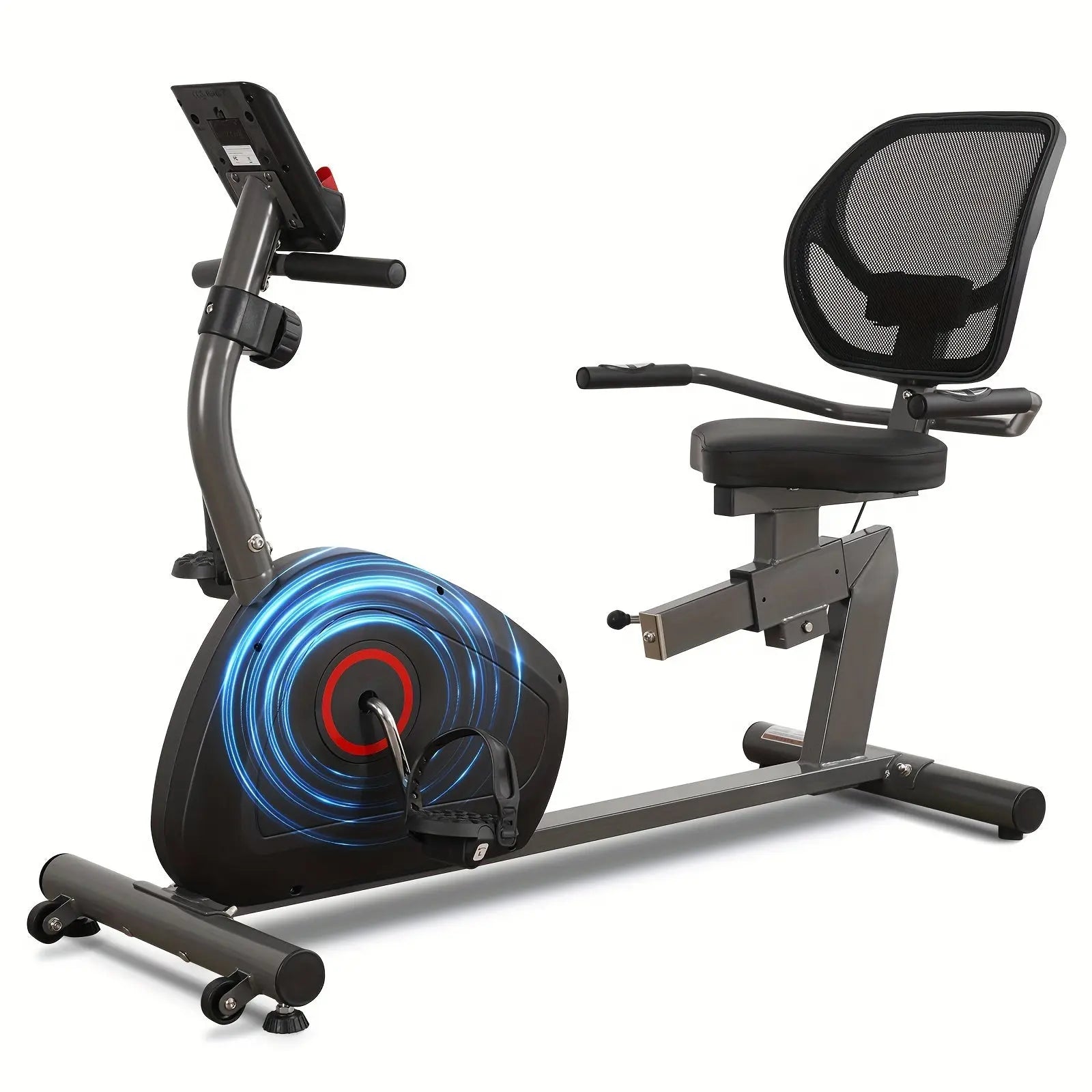 Recumbent Exercise Bike For Seniors Stationary Bike Sturdy Quiet 8 Levels Recumbent Bikes Large Comfortable Seat Heart Rate Handle & IPad Holder For Gym Home Adults Nova Trendz