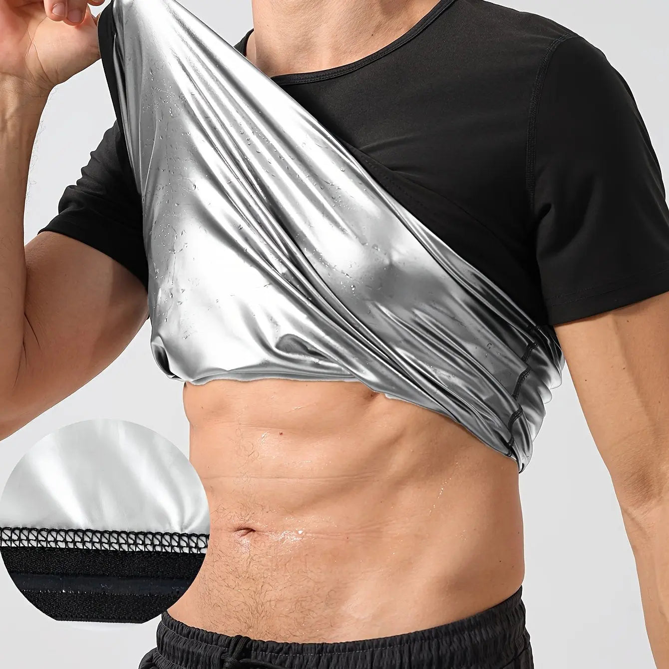 Sauna Shirt For Men, Short Sleeve Sauna Suit For Men Weight Loss, Sweat Body Shaper Sauna Vest For Men Gym Exercise Sauna Top Nova Trendz