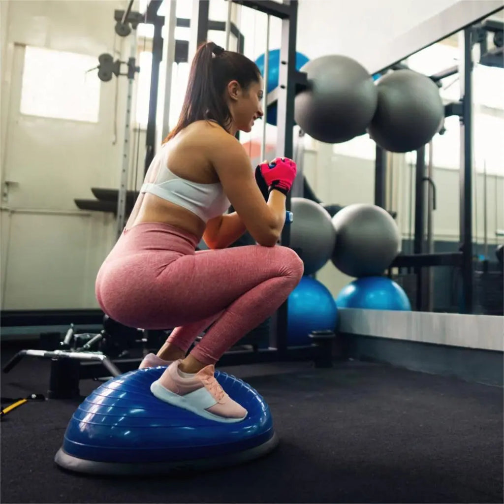 Balance Ball Trainer with Resistance Bands & Pump Stability, 58CM Yoga Exercise Ball for Home Gym Core Training Anti-Skid Surface Nova Trendz