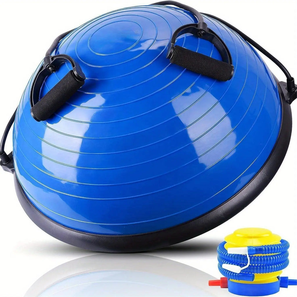 Balance Ball Trainer with Resistance Bands & Pump Stability, 58CM Yoga Exercise Ball for Home Gym Core Training Anti-Skid Surface Nova Trendz