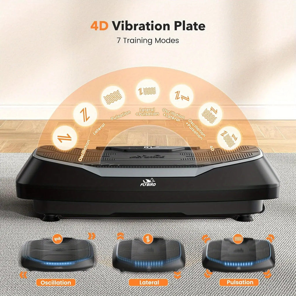 4D Vibration Plate-Triple Motors Oscillation, Linear, Pulsation Vibration Plate Exercise Machine, 30Hz-40Hz Vibration Plate Exercise Machine for Bone Density Building & Lymphatic Drainage Nova Trendz