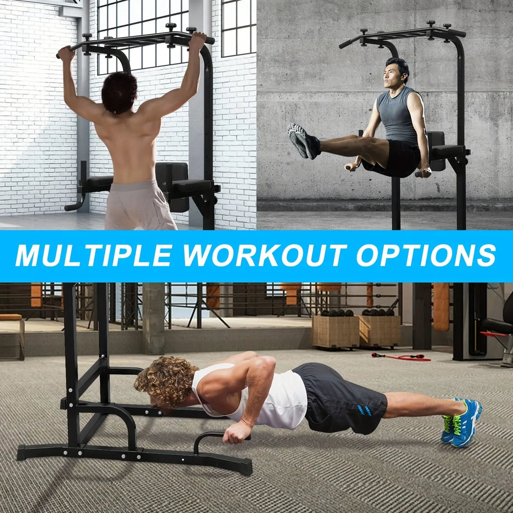 Multi-Functional Power Tower with Pull-Up and Dip Station, Adjustable Height Home Gym Workout Equipment, Tungsten Steel Wall-Mounted Strength Training Exercise Stand Nova Trendz