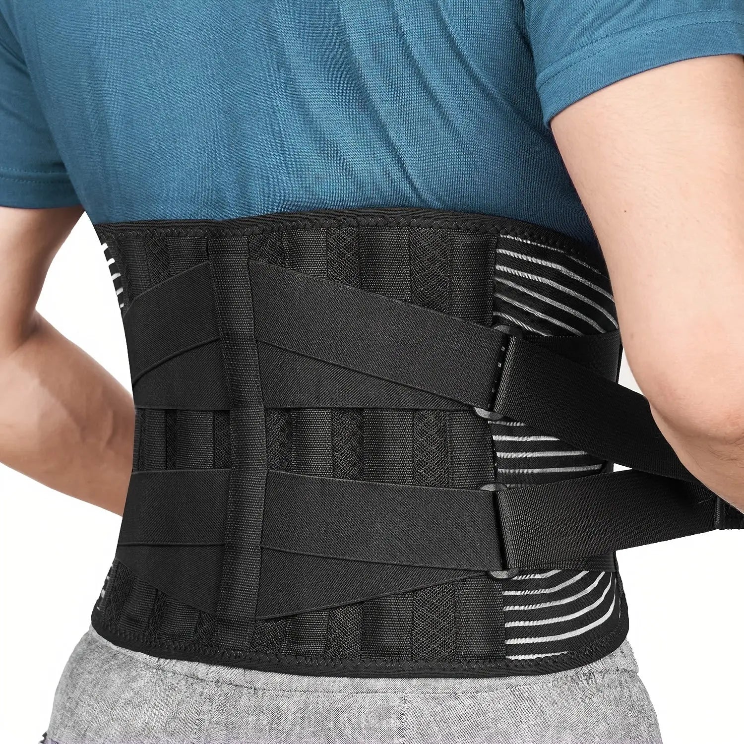 Adjustable Unisex Lumbar Support Belt, Breathable Waist Wrap for Gym, Yoga, Fitness, Exercise, Squat, Weightlifting - Hand Washable Buckle Closure Lower Back Brace Nova Trendz