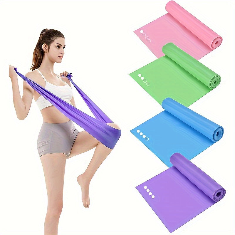 4pcs Yoga Resistance Bands Set - 4-Level TPE Elastic Bands for Fitness, Pilates & Strength Training, Perfect Gift for Fitness Enthusiasts, Fitness Essentials|Colorful Resistance Bands|Durable Exercise Equipment
