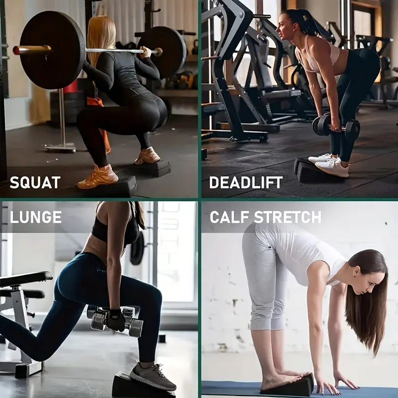 1 Set Adjustable Slant Pedals, Finess Incline Boards, Suitable For Squat Exercise, Calf Stretching, Physical Therapy Nova Trendz