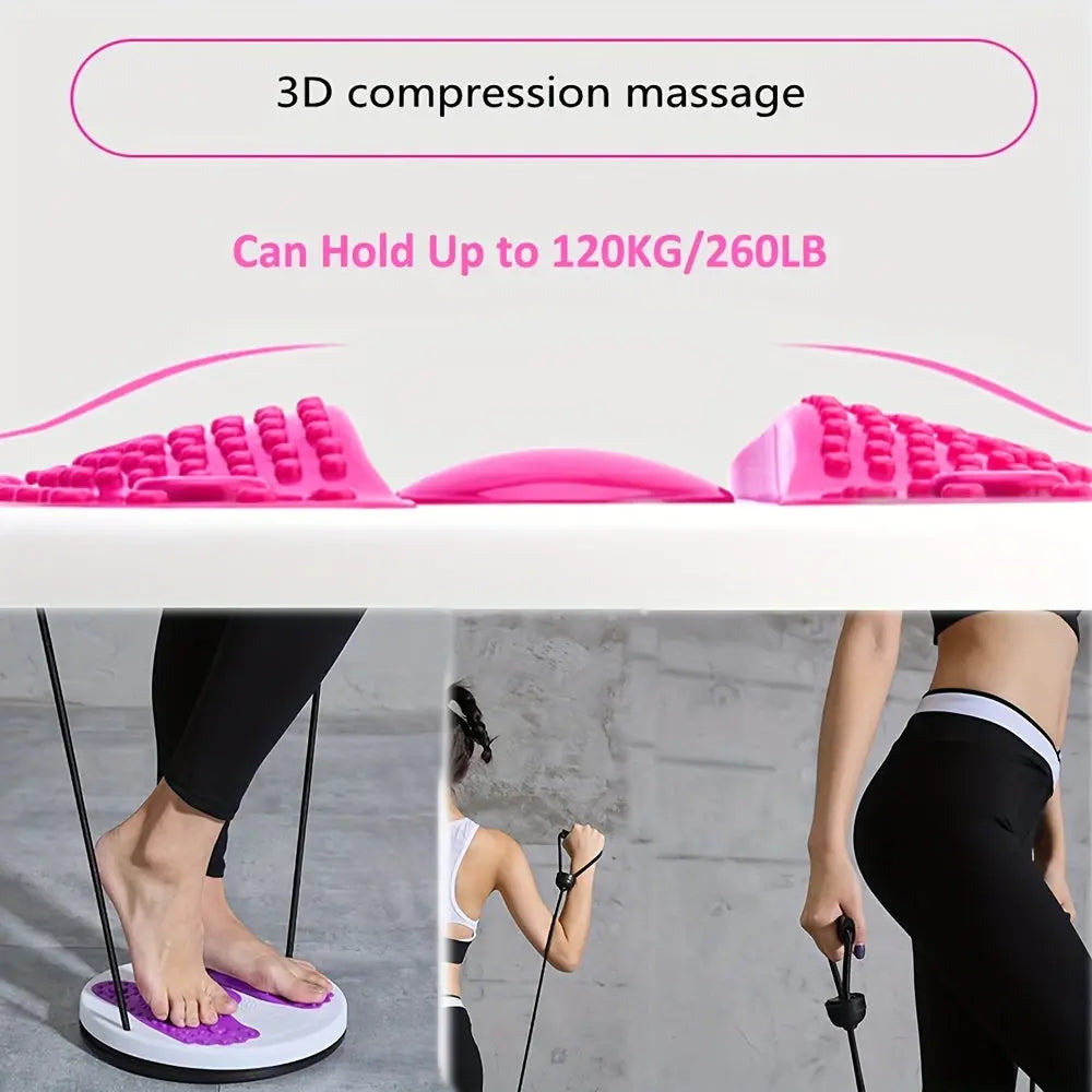 1pc Magnetic Twisting Boards With Pull Rope, Fitness Foot Massage Disc, Balance Board For Yoga, Gym Sport, Exercise, Waist & Hips & Legs Twisting, Body Shaping Nova Trendz