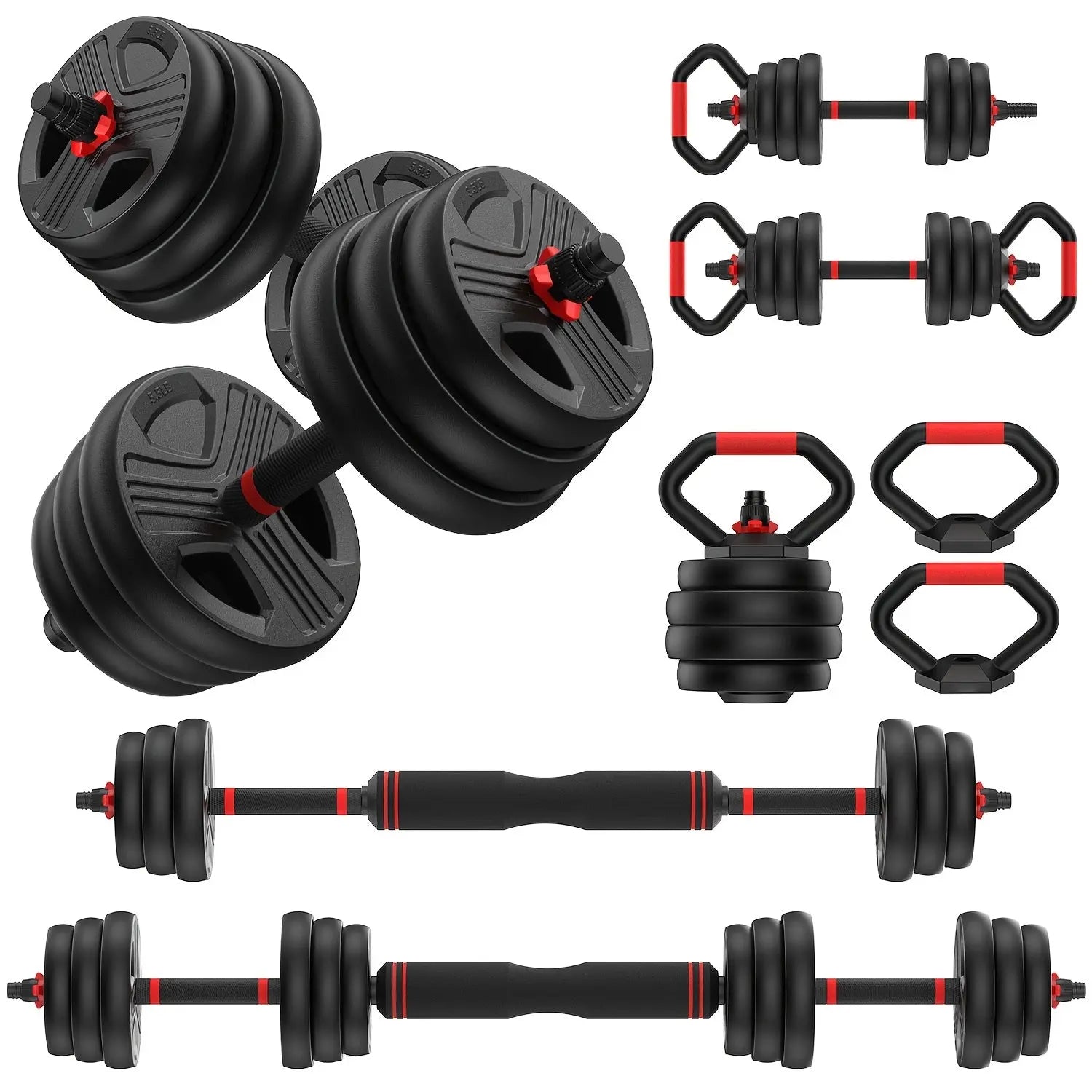 [UKEEP Dumbbells] UKEEP 25LB Adjustable Dumbbells | A Pair, Adjustable Weights Dumbbells Set, Anti-Slip Fast By Turning Handle, Black Dumbbell with Tray, Hand Grip, Dumbbell, Barbell, Kettlebell, Home Gym Fitness Workout Equi Nova Trendz