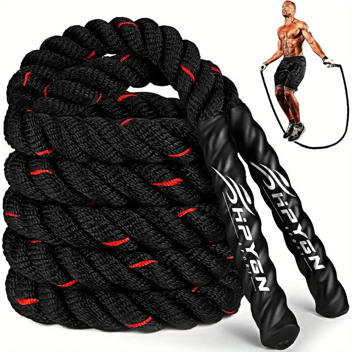 Jump Rope, Weighted Jump Ropes for Men women, 2. 8lb 3. 8lb 5lb Heavy Skipping Rope for Exercise, Adult Jumpropes for Home Workout, Improve Strength and Building Muscle, Total Body Workout Equipment Nova Trendz