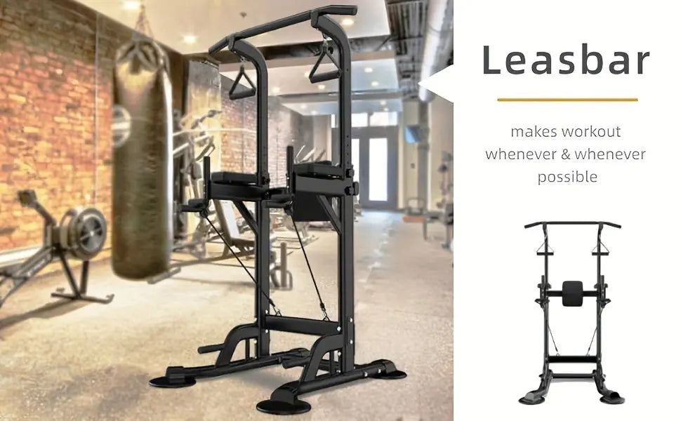 [Power Tower] Adjustable Power Tower | Pull Up Bar Stand Dip Station Workout Equipment Multi-Function Strength Training Exercise Equipment for Men Women Home Gym 330LBS Nova Trendz