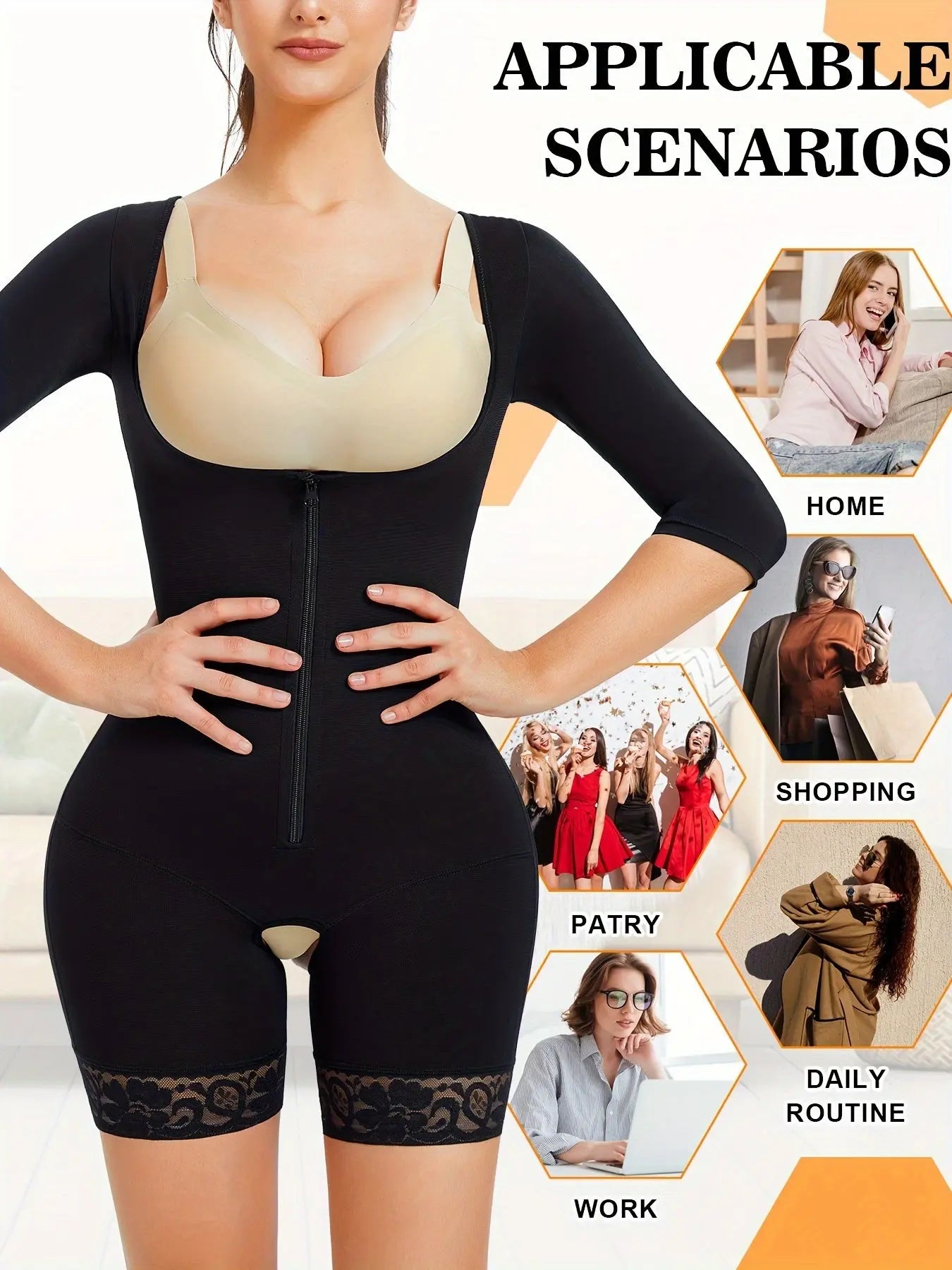 Postpartum Shaping Bodysuit - Waist Trainer Tummy Control Open Crotch Open Bust Slip Body Shaper - Breathable Fabric - For Women Postpartum Recovery & Shapewear - Suitable for Daily Wear & Exercise - Perfect Gift for New Moms Nova Trendz