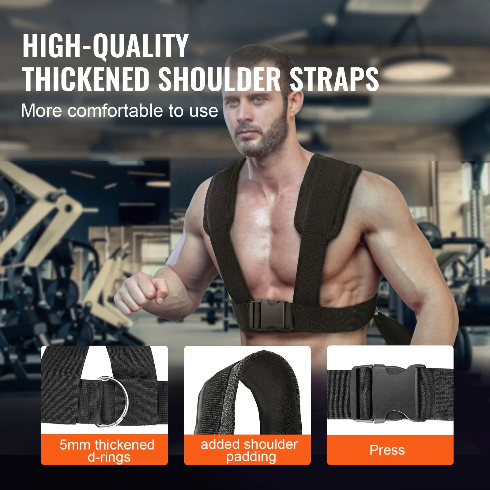 VEVOR Weight Training Pull Sled, Fitness Strength Speed Training Sled, Steel Power Sled Workout Equipment for Athletic Exercise and Speed Improvement Nova Trendz