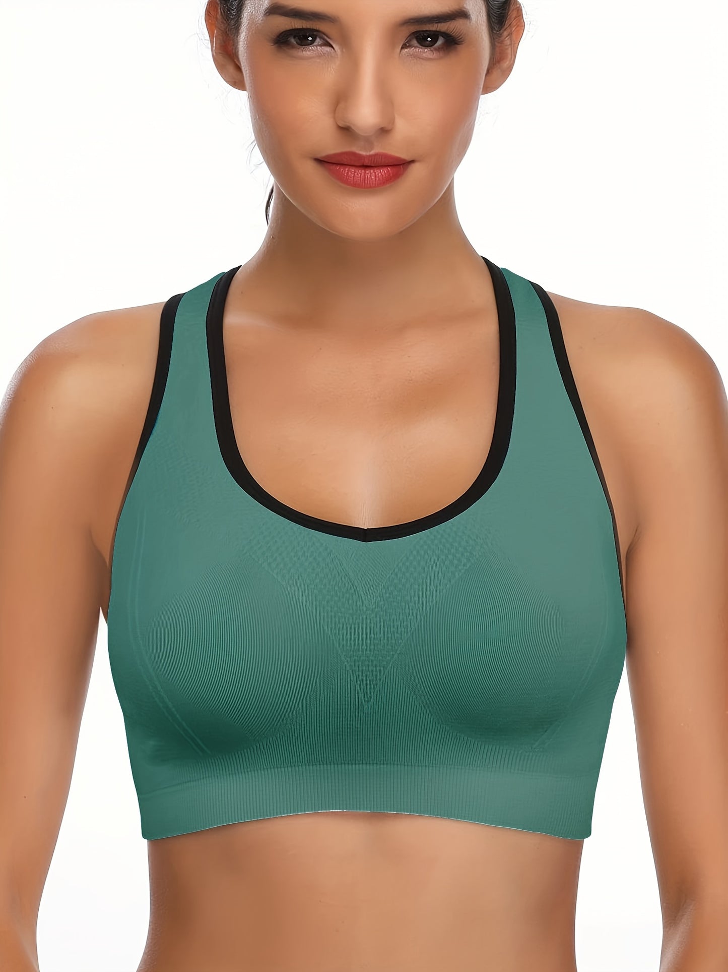 3pcs Women'S Sports Bra Set - Short, Removable Padding, Light Support, Cross Strap Design for Yoga & Exercise, Pink, White, and Blue Options, Yoga Apparel | Stylish Sports Bra | Comfortable Fit, Sports Bra Set