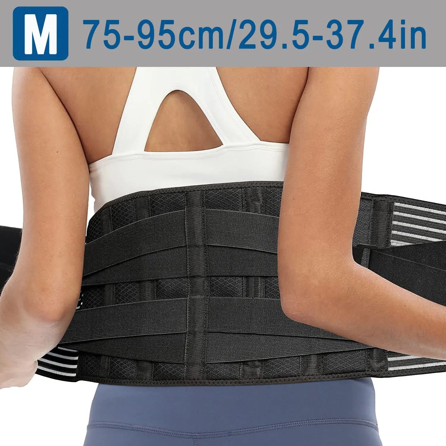 Adjustable Unisex Lumbar Support Belt, Breathable Waist Wrap for Gym, Yoga, Fitness, Exercise, Squat, Weightlifting - Hand Washable Buckle Closure Lower Back Brace Nova Trendz