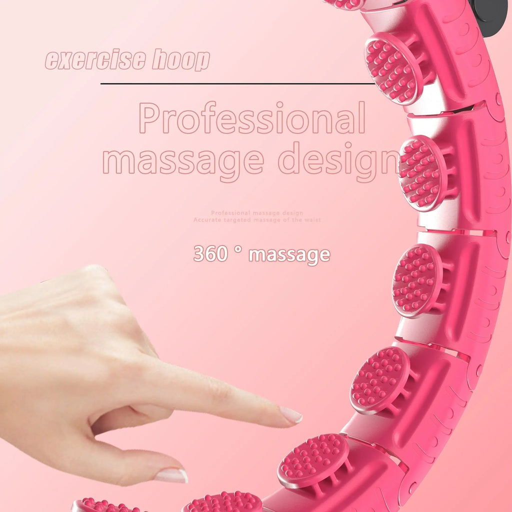 Universal Fitness Circles, 24-32 Section Adjustable Weighted Exercise Ring with Massaging Nodes, ABS Material, Full Surround Vibration Massage Joint, Pilates Sports and Gym Equipment Nova Trendz