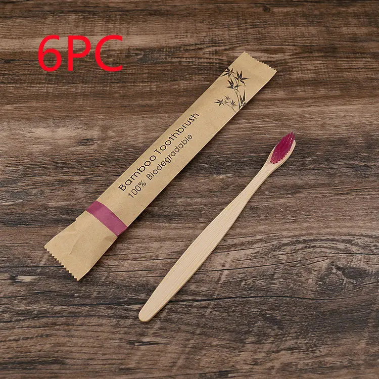 10Pcs Colorful Toothbrush Natural Bamboo Tooth Brush Set Soft Bristle Charcoal Teeth Eco Bamboo Toothbrushes Dental Oral Care (75g)50357526-C11-401