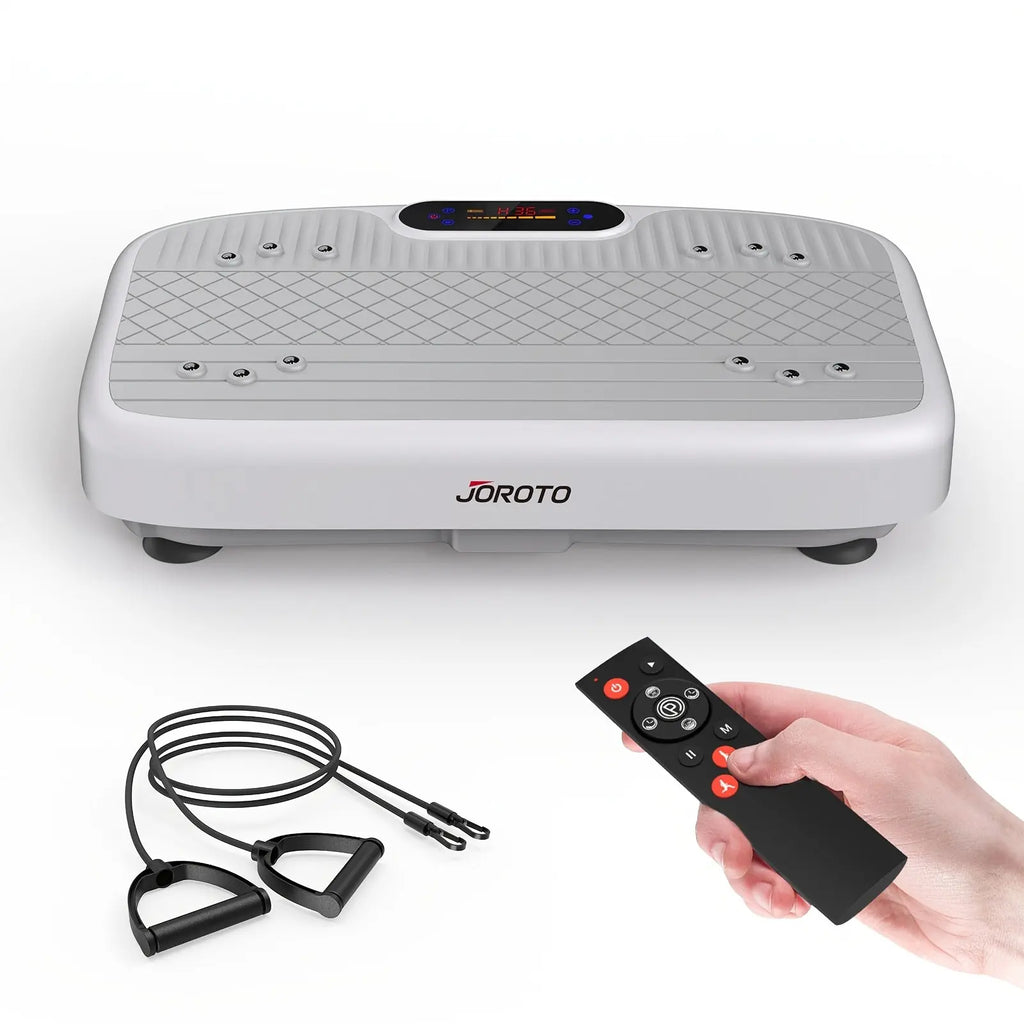 JOROTO Vibration Plate Exercise Machine, Whole Body Vibrating Platform for Ideal Home Gym Workout Equipment for Women, with 2 Resistance Bands for Wellness with Remote Control Load Bearing 330LBS, Leg Exercise, Shaper, for Va Nova Trendz