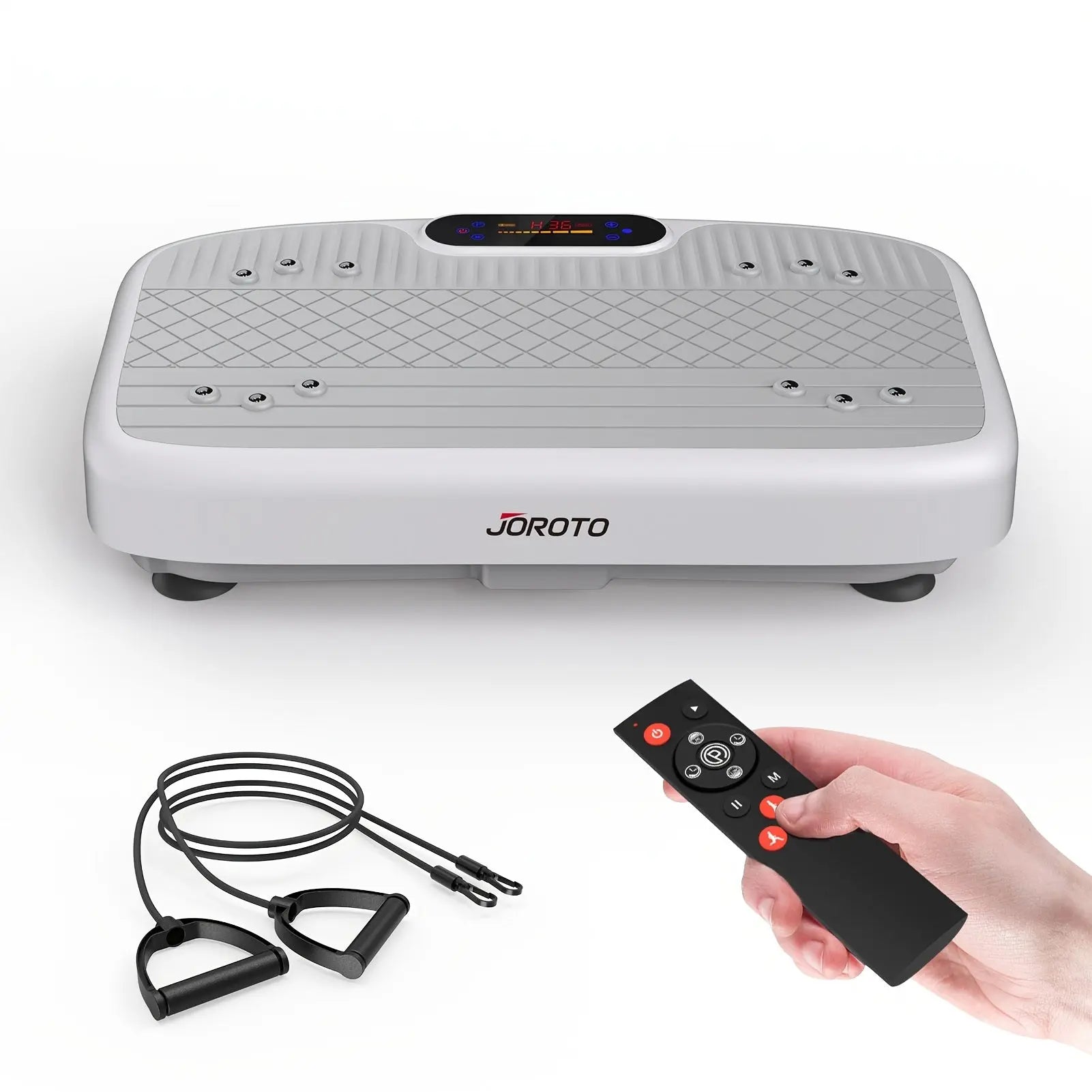 JOROTO Vibration Plate Exercise Machine, Whole Body Vibrating Platform for Ideal Home Gym Workout Equipment for Women, with 2 Resistance Bands for Wellness with Remote Control Load Bearing 330LBS, Leg Exercise, Shaper, for Va Nova Trendz