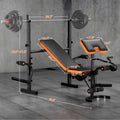 Stainless Steel Adjustable Weight Bench Set - Versatile Full-Body Workout Equipment with Squat & Preacher Curl Pads - Easy Assembly for Home Gym Nova Trendz
