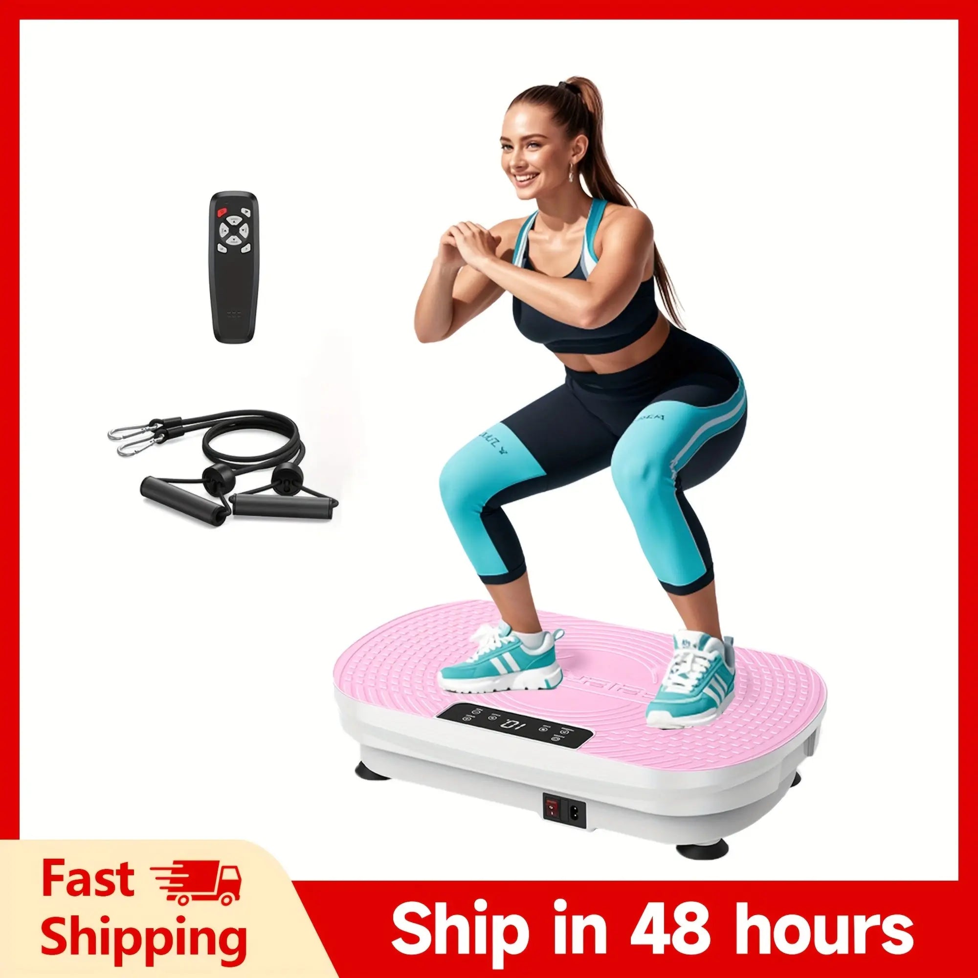 Fitness Pedel/ Vibration Plate Exercise Machine, Multiple Preset Modes Vibration Platform, Whole Body Workout Exercise Machine For Body Building, Quiet And Portable, Ideal Home Gym Workout Equipment, Perfect Gift, Without Bat Nova Trendz