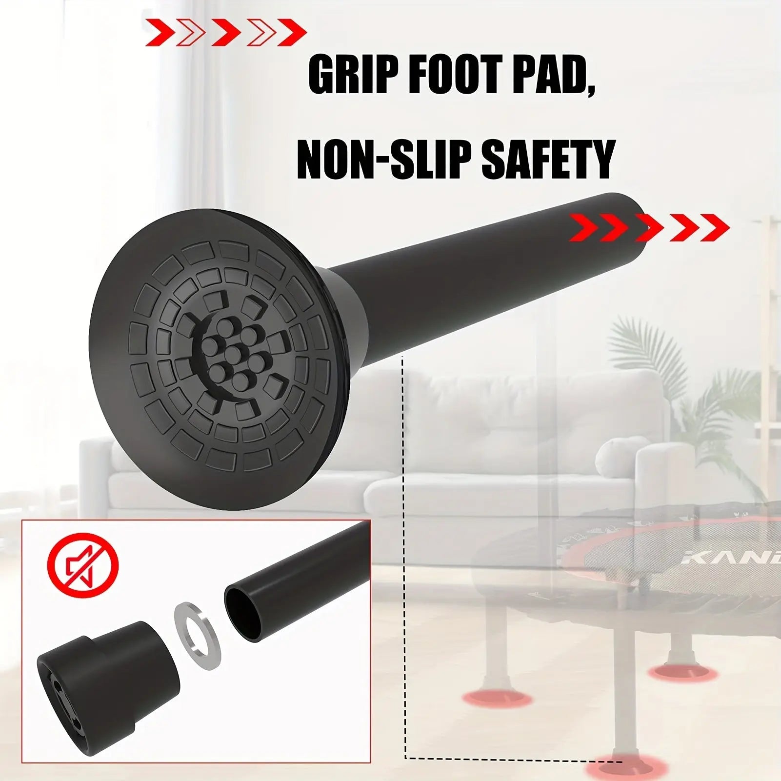 36" Foldable Mini Trampoline, Sports Trampoline for Indoor and Outdoor Use, Professional Round Jumping Cardio Trampoline, Max Load 300lbs/170lbs with Safety Pad, Stable & Quiet Exercise Rebounder for Adults Indoor, Garden Wor Nova Trendz