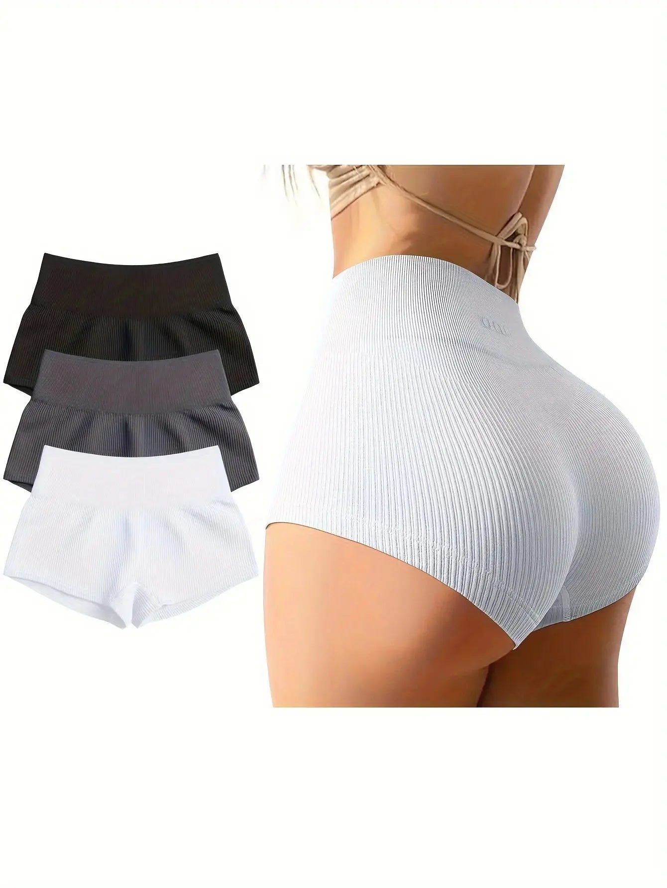 OQQ Women 3 Piece Yoga Shorts Sexy High Waist Booty Stretch Workout Exercise Hot Shorts Nova Trendz