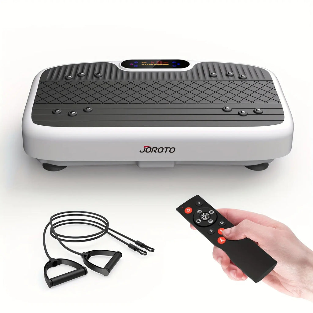JOROTO Vibration Plate Exercise Machine, Whole Body Vibrating Platform for Ideal Home Gym Workout Equipment for Women, with 2 Resistance Bands for Wellness with Remote Control Load Bearing 330LBS, Leg Exercise, Shaper, for Va Nova Trendz