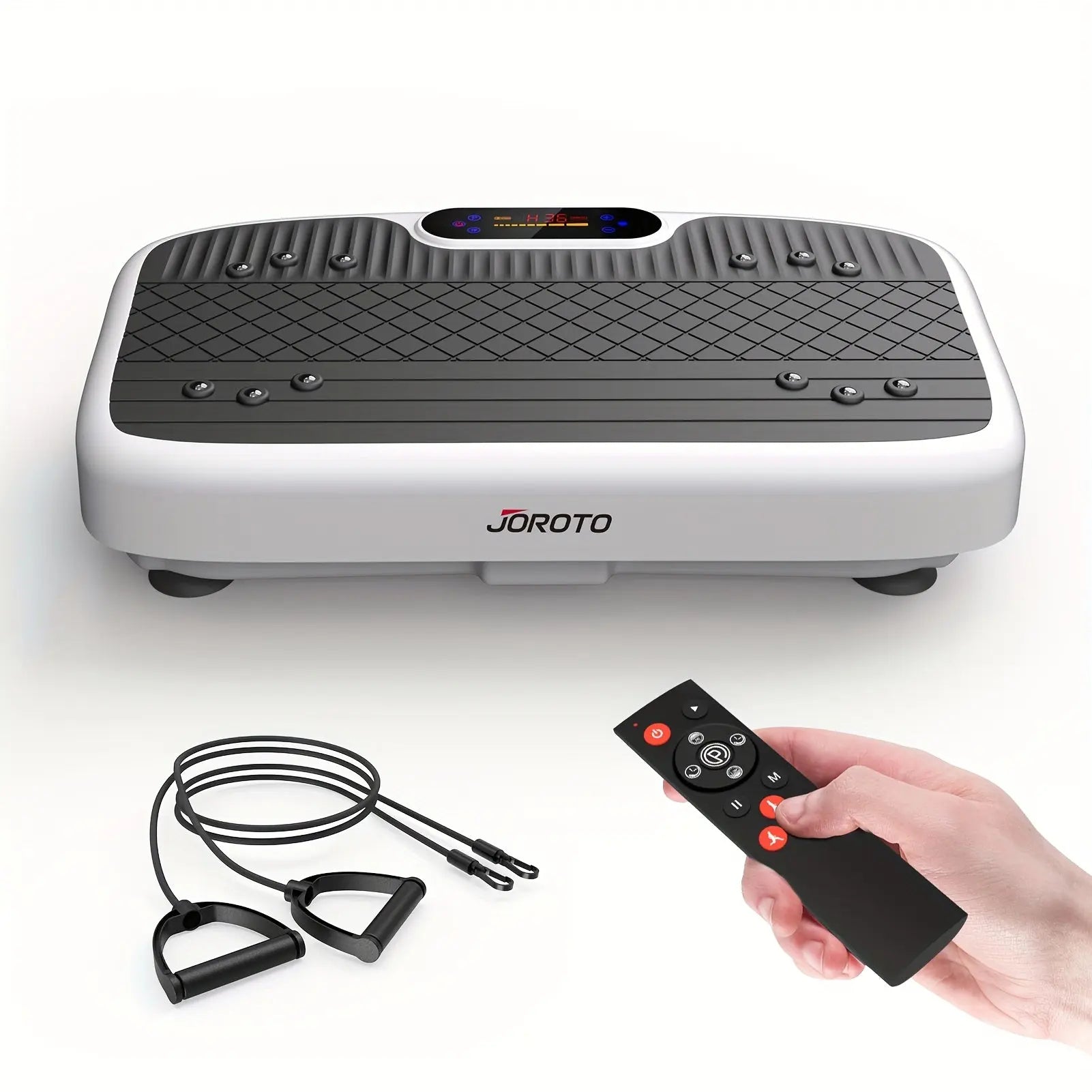 JOROTO Vibration Plate Exercise Machine, Whole Body Vibrating Platform for Ideal Home Gym Workout Equipment for Women, with 2 Resistance Bands for Wellness with Remote Control Load Bearing 330LBS, Leg Exercise, Shaper, for Va Nova Trendz