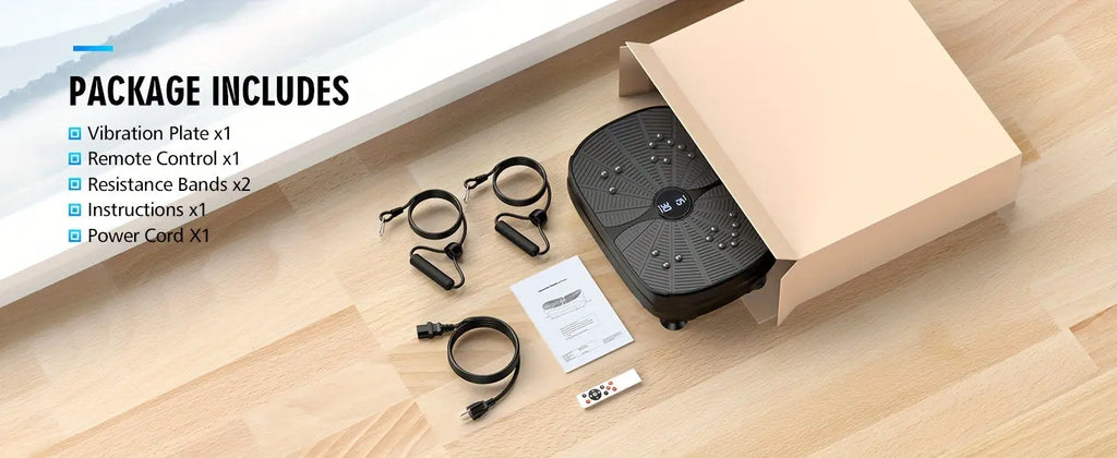 Vibration Plate Exercise Machine, Portable Full Body Vibration Platform, 9 Preset Mode & Auto Mode Fitness Board for Weight Loss Shaping, with Resistance Bands, 99 Levels Nova Trendz