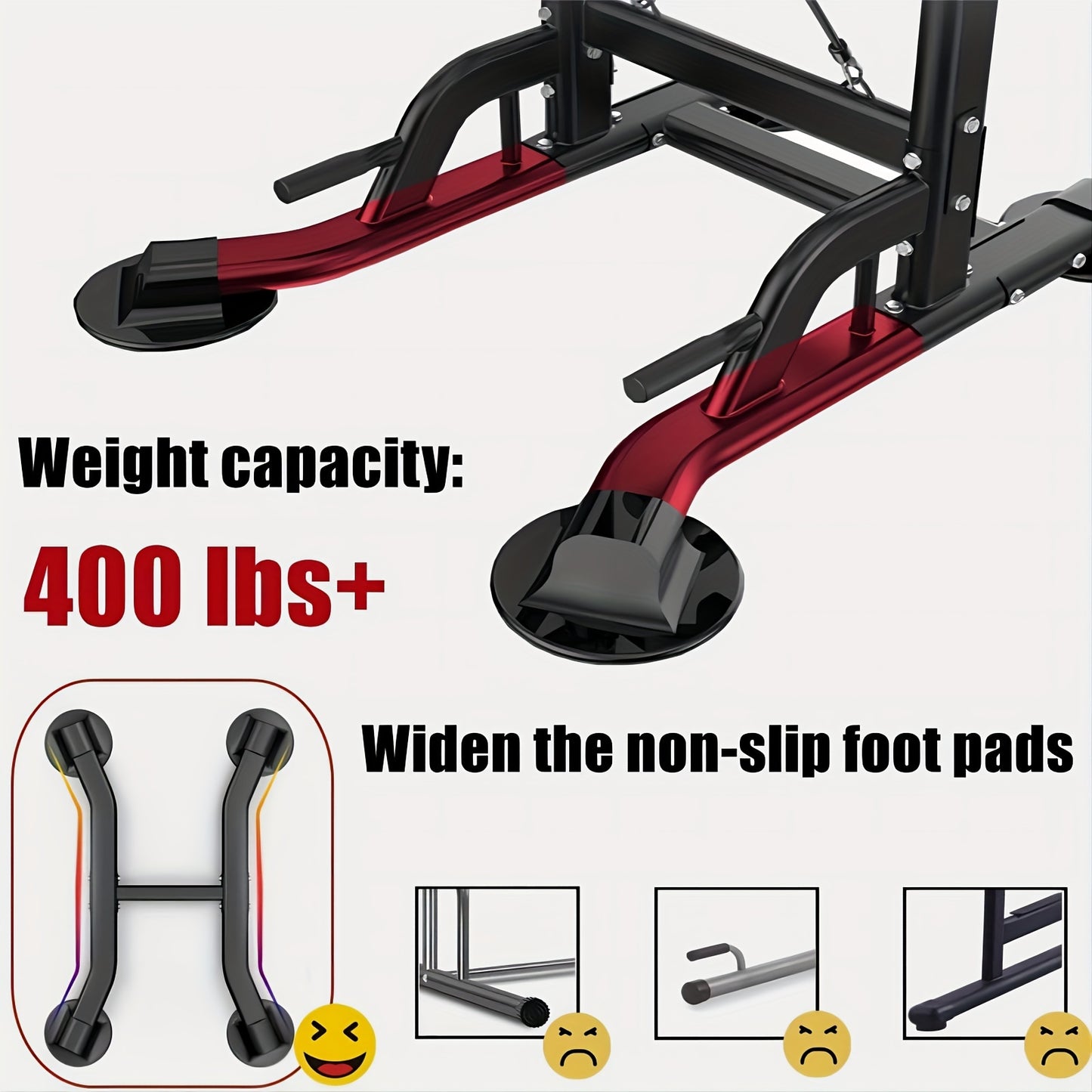 [Power Tower] Adjustable Power Tower | Pull Up Bar Stand Dip Station Workout Equipment Multi-Function Strength Training Exercise Equipment for Men Women Home Gym 330LBS