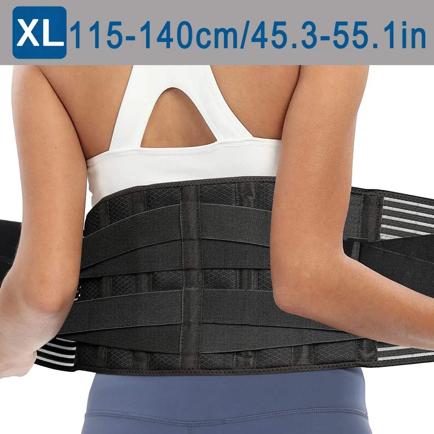 Adjustable Unisex Lumbar Support Belt, Breathable Waist Wrap for Gym, Yoga, Fitness, Exercise, Squat, Weightlifting - Hand Washable Buckle Closure Lower Back Brace Nova Trendz