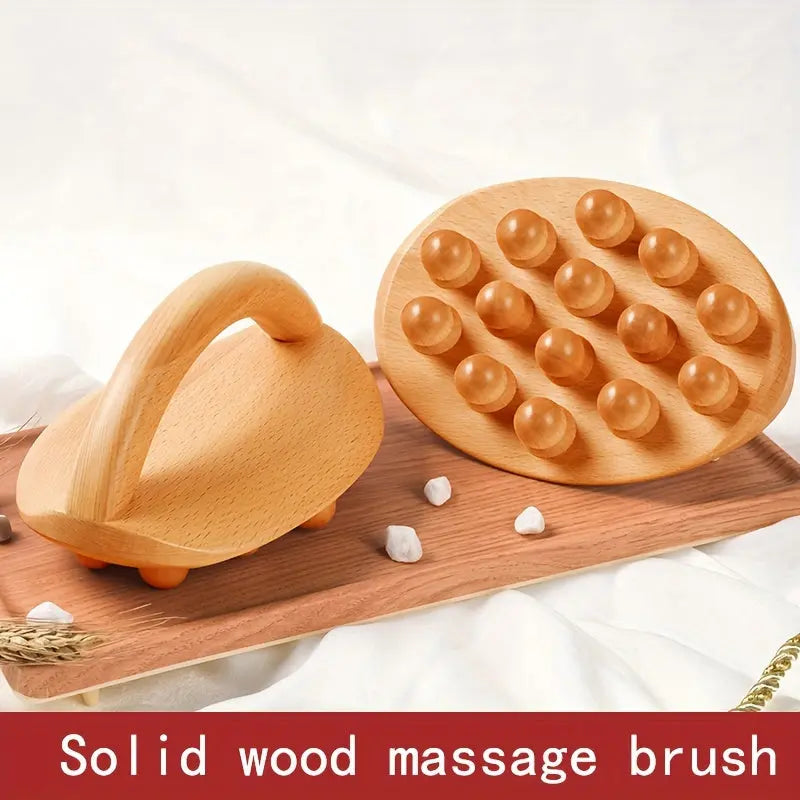 1/2pcs Massage Stick - Full Body Relaxation, Wooden Massage Tool for Back, Neck, Abandon, Hand, Leg, Waist, Relax Muscles tool After Exercise, Massager tool, Massage brush with 12 Smooth Beads Nova Trendz
