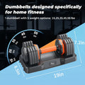 [UKEEP Dumbbells] UKEEP 25LB Adjustable Dumbbells | A Pair, Adjustable Weights Dumbbells Set, Anti-Slip Fast By Turning Handle, Black Dumbbell with Tray, Hand Grip, Dumbbell, Barbell, Kettlebell, Home Gym Fitness Workout Equi Nova Trendz