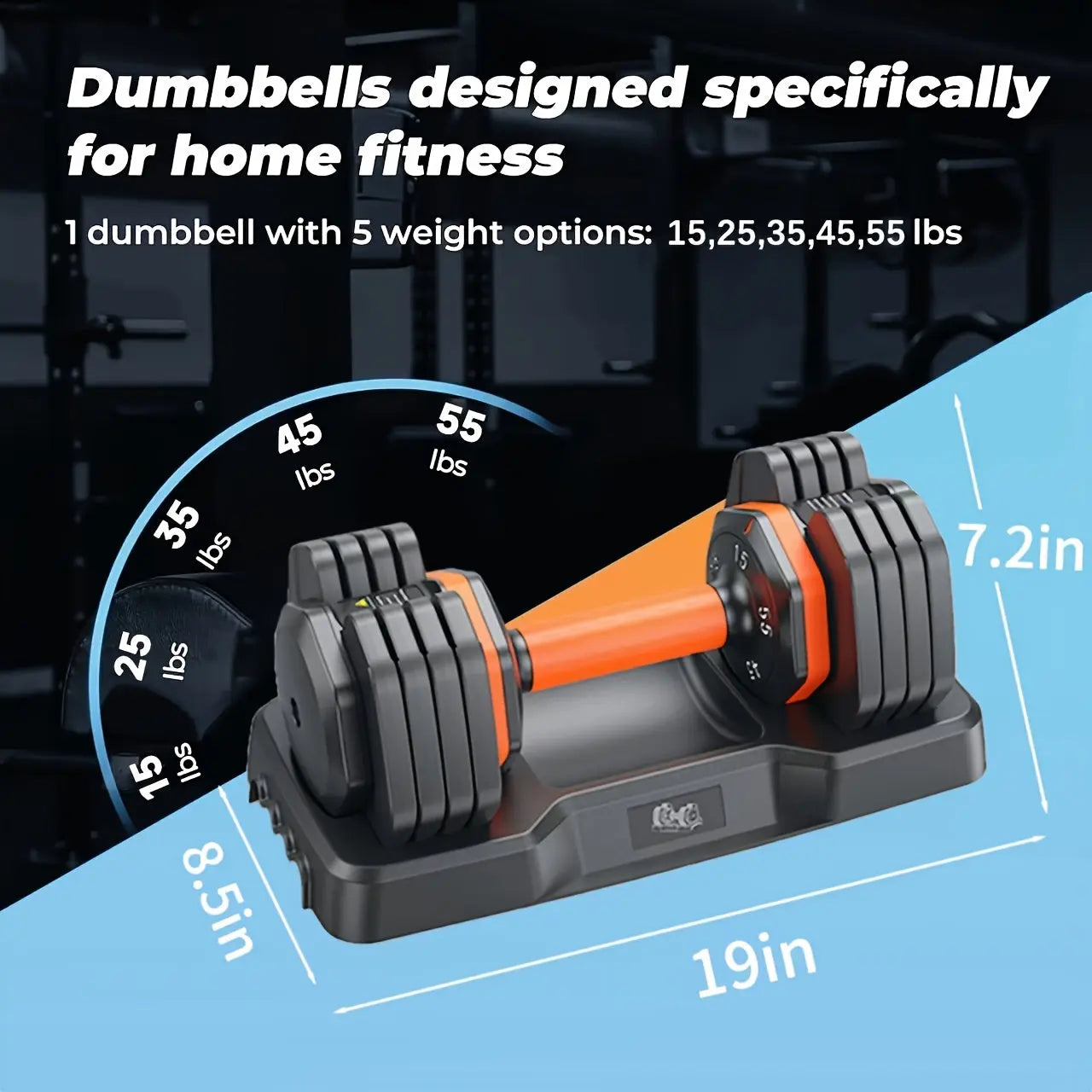 [UKEEP Dumbbells] UKEEP 25LB Adjustable Dumbbells | A Pair, Adjustable Weights Dumbbells Set, Anti-Slip Fast By Turning Handle, Black Dumbbell with Tray, Hand Grip, Dumbbell, Barbell, Kettlebell, Home Gym Fitness Workout Equi Nova Trendz