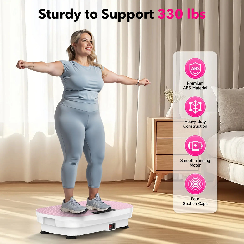 Fitness Pedel/ Vibration Plate Exercise Machine, Multiple Preset Modes Vibration Platform, Whole Body Workout Exercise Machine For Body Building, Quiet And Portable, Ideal Home Gym Workout Equipment, Perfect Gift, Without Bat Nova Trendz